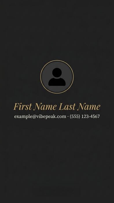 Black and Gold outro template preview (portrait)