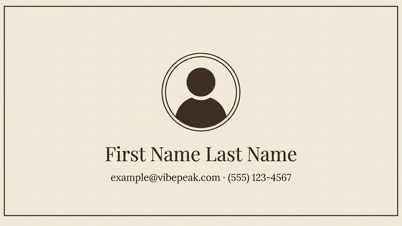 Bordered Cream outro template preview
