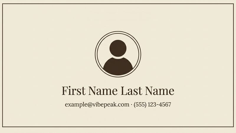Bordered Cream outro template preview