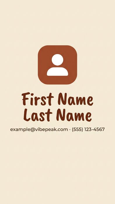 Cream Squircle outro template preview (portrait)