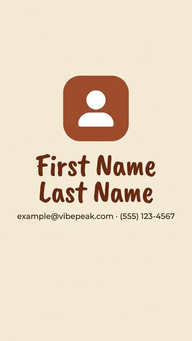Cream Squircle outro template preview (portrait)