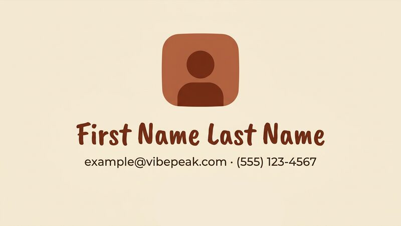Cream Squircle outro template preview