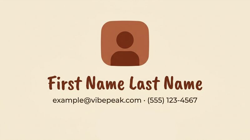 Cream Squircle outro template preview