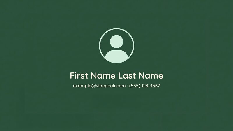 Forest Green outro template preview