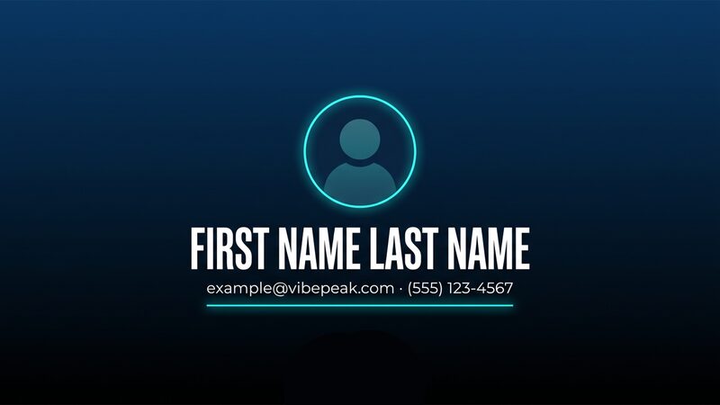 Navy Neon outro template preview