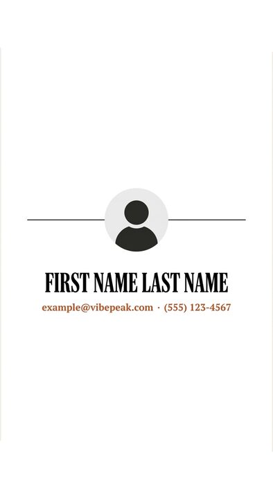 Serif Business Card outro template preview (portrait)