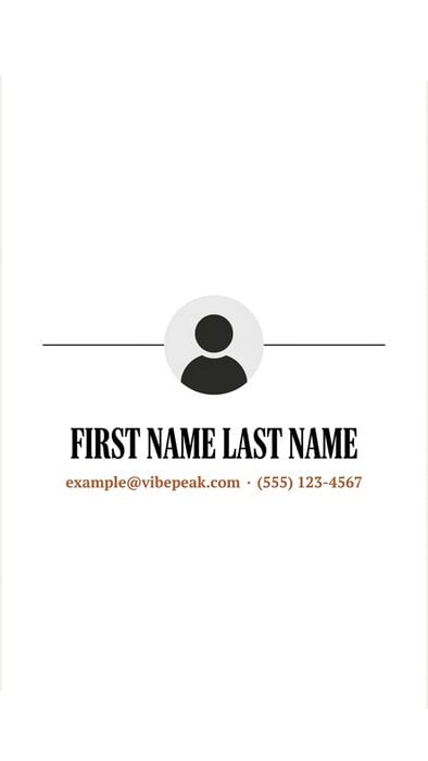 Serif Business Card outro template preview (portrait)