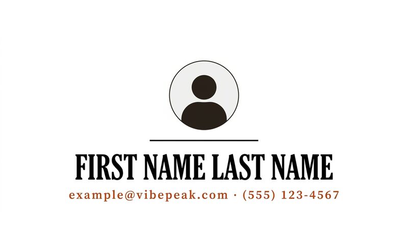 Serif Business Card outro template preview