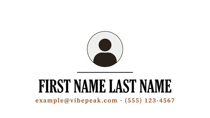 Serif Business Card outro template preview