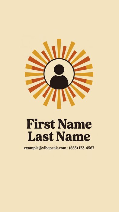 Sunburst Serif outro template preview (portrait)