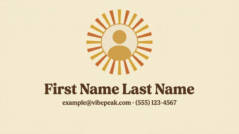 Sunburst Serif outro template preview