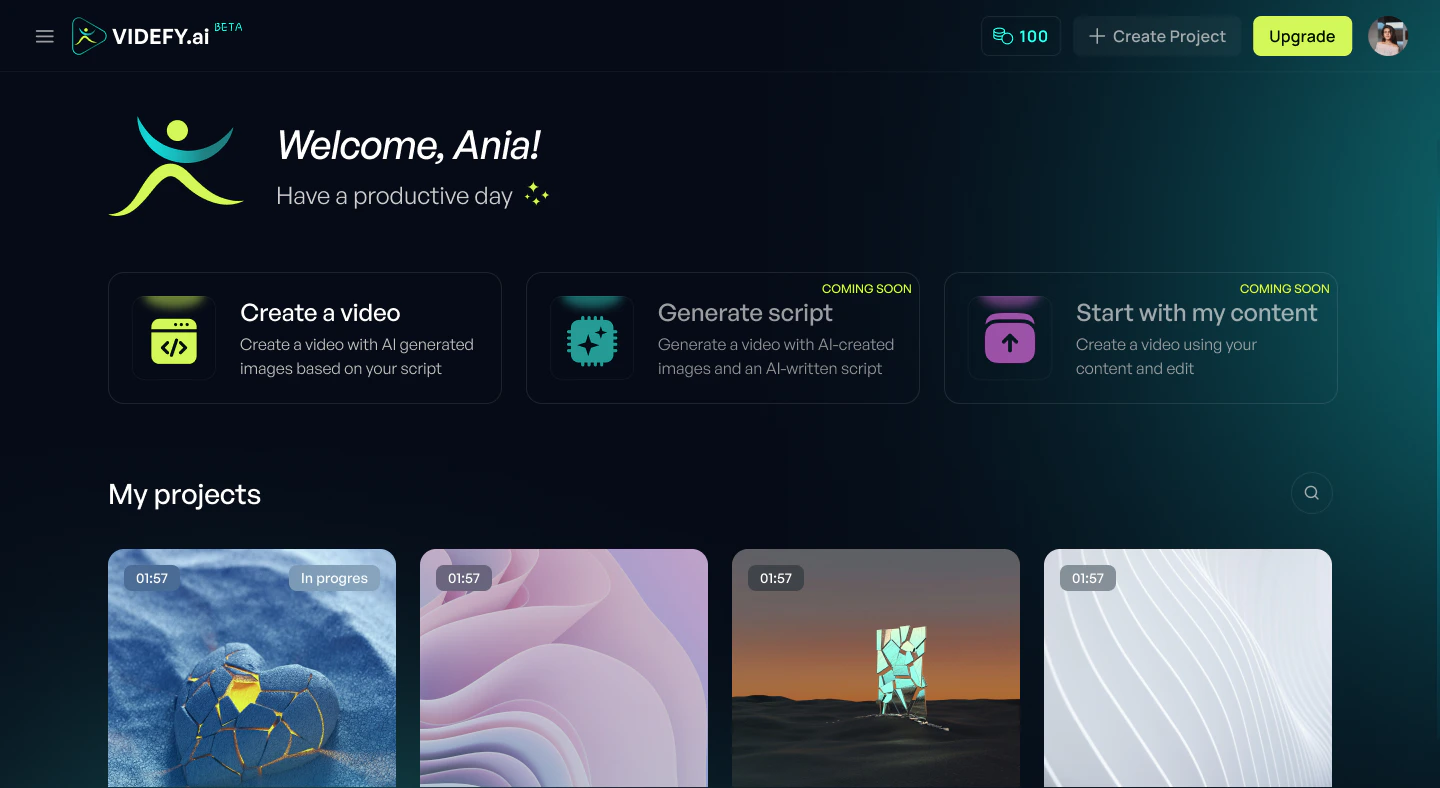 Home Page With Projects