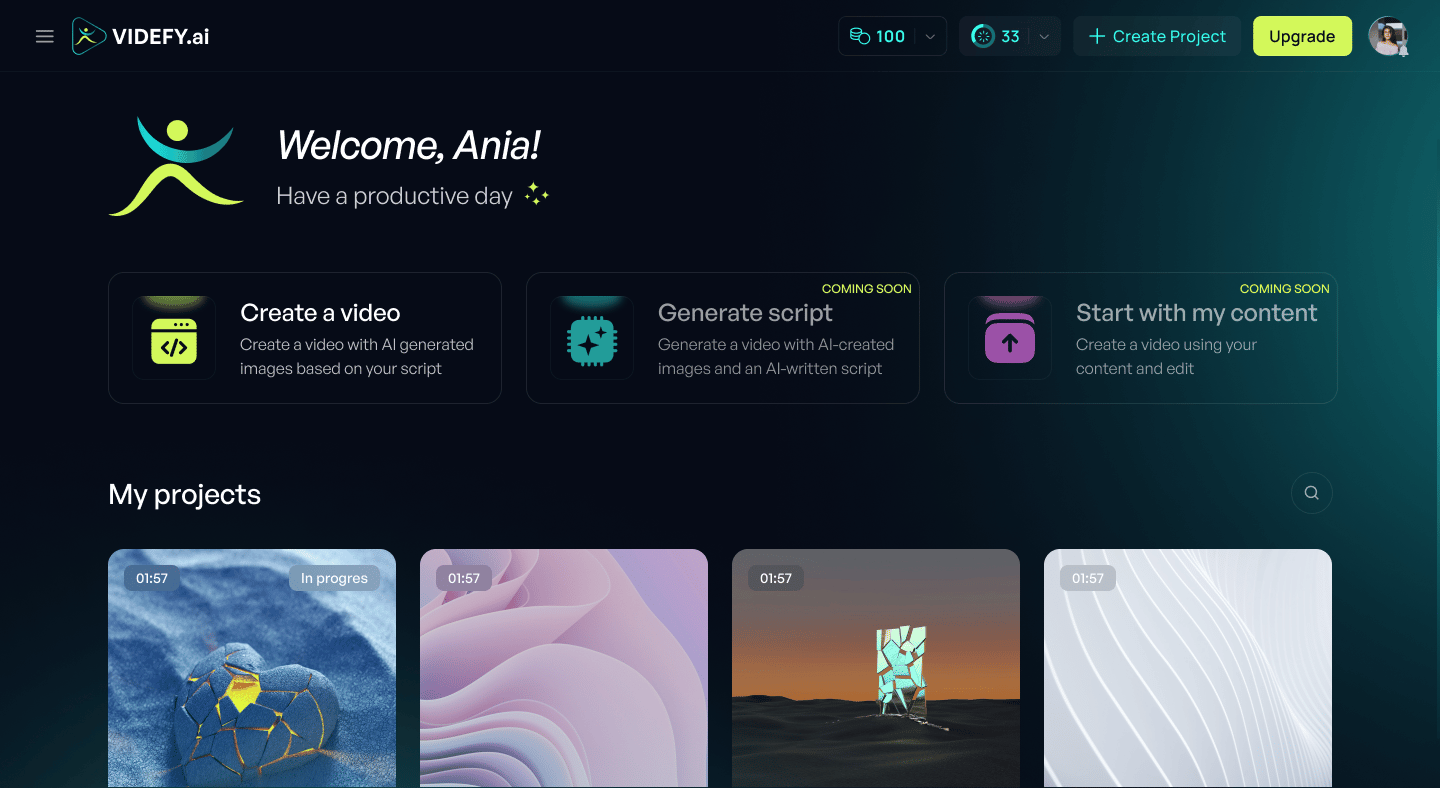 Home Page With Projects