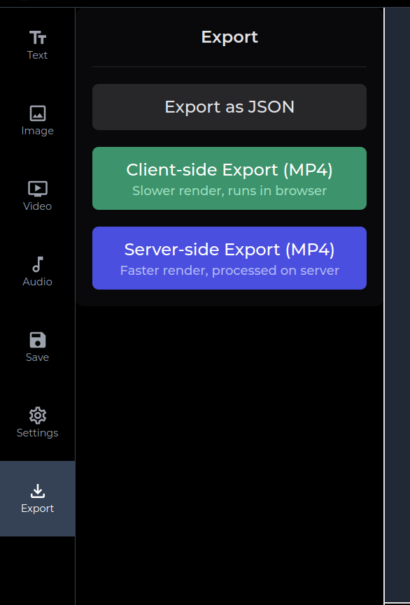 Export Tab