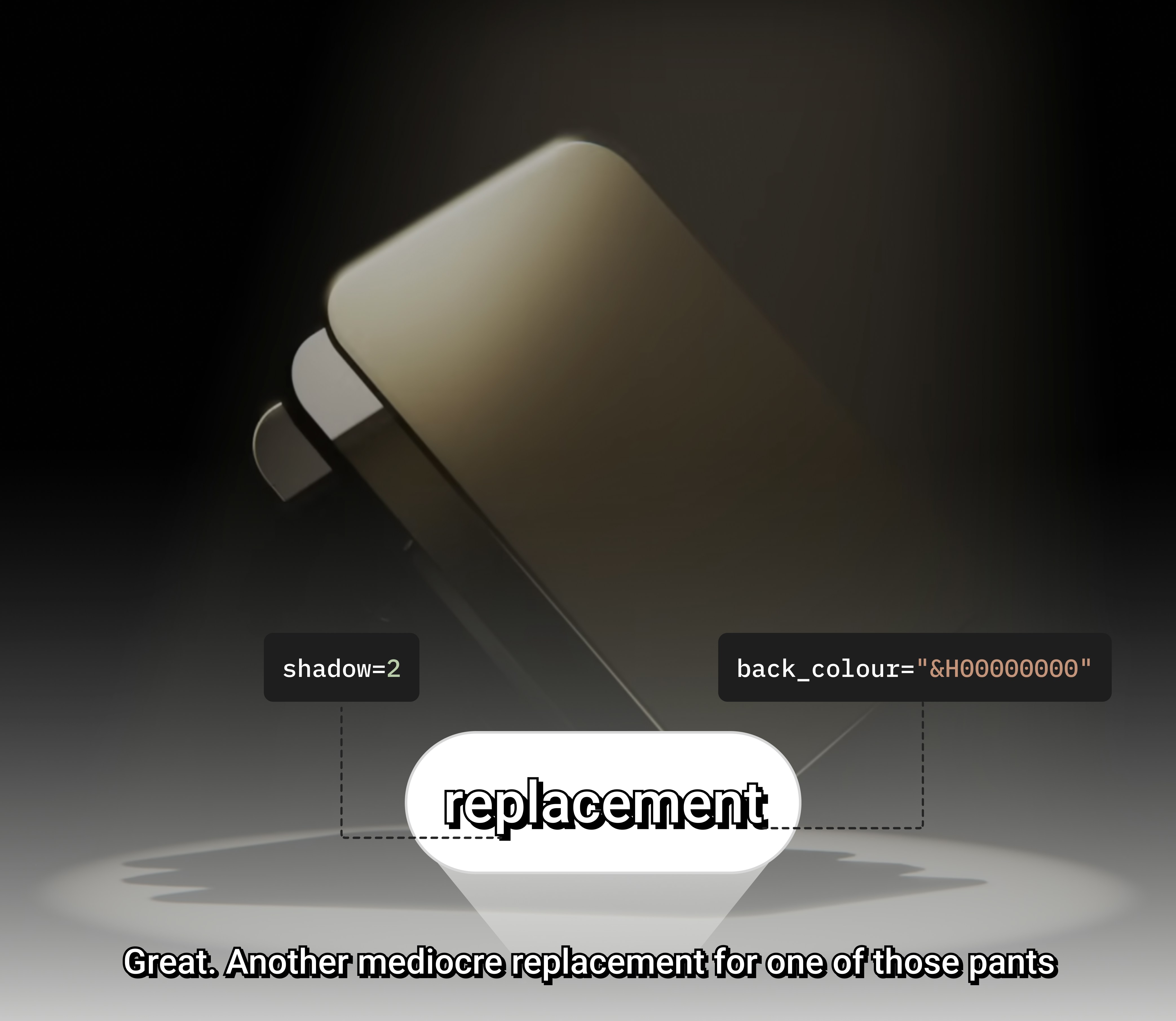 Examples of border styles, outlines, and shadow effects for subtitles