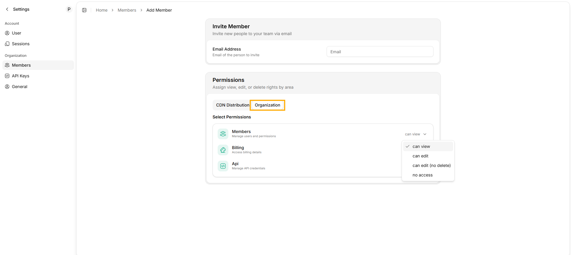 Organization Permissions