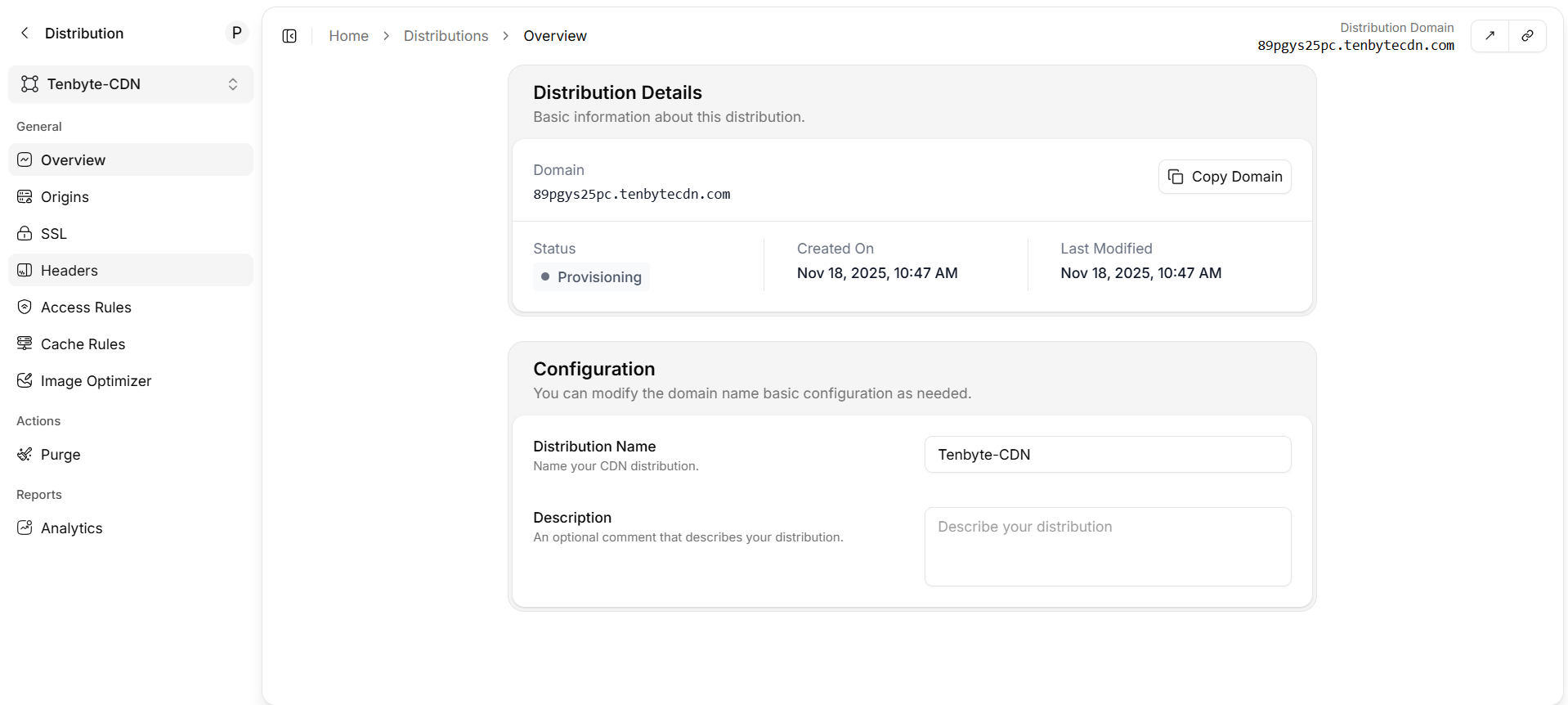 CDN Distribution Dashboard