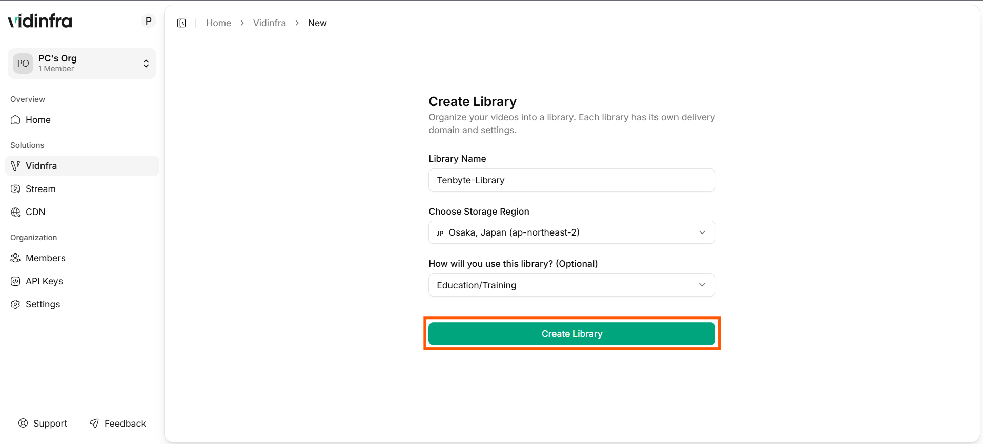 Create Video Library