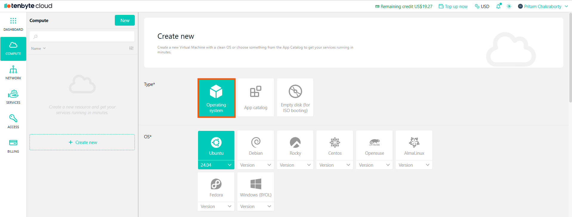 Select Operating System