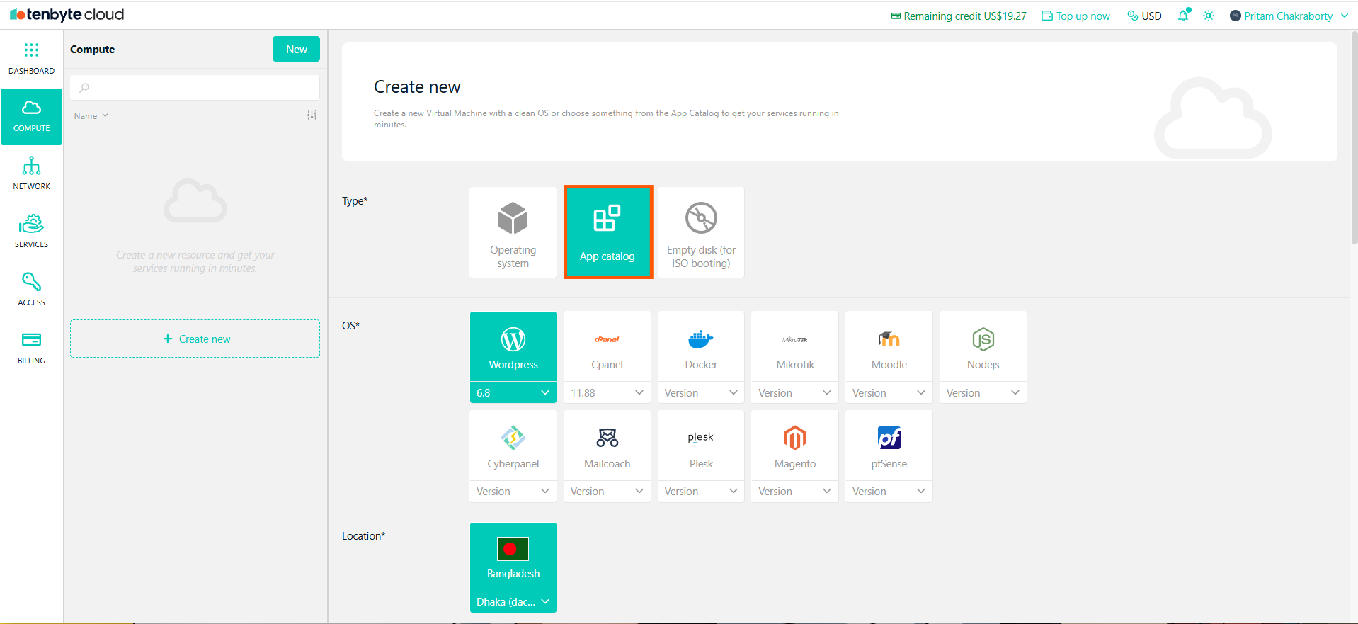 Select Operating System