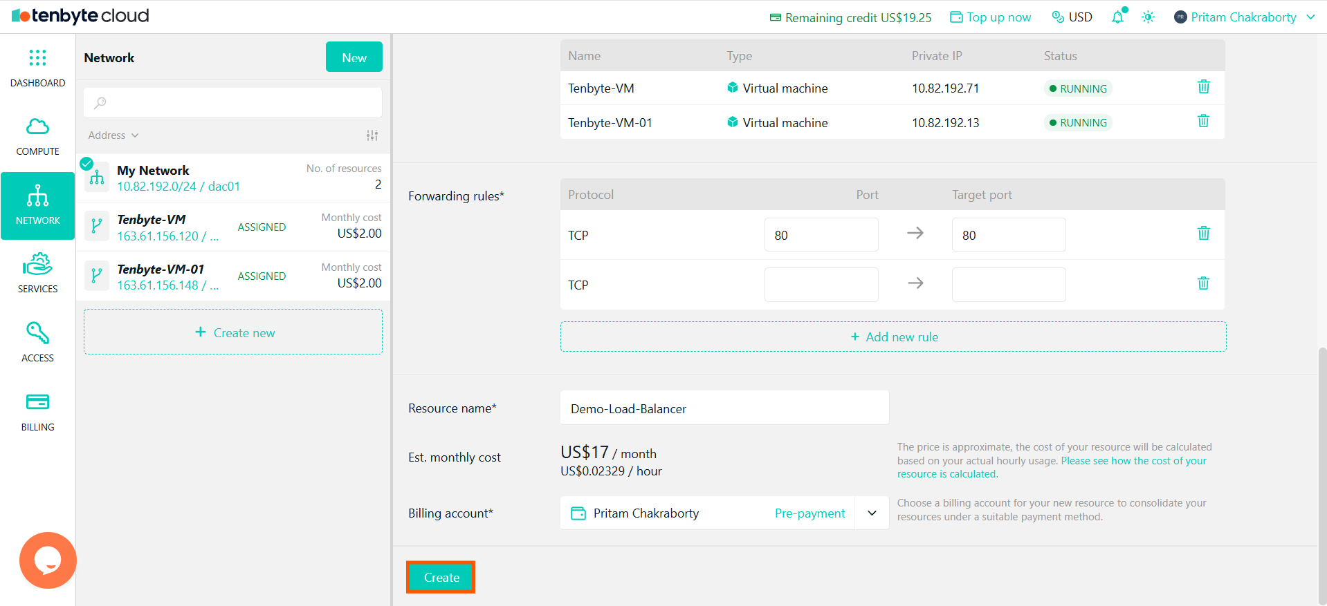 Create your Load Balancer