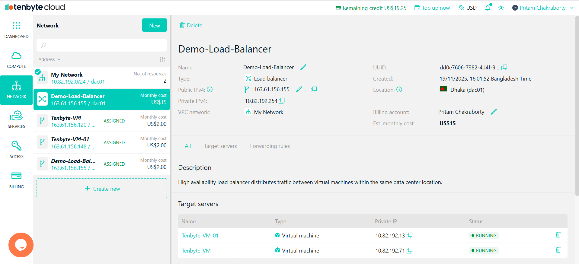 View your Load Balancer