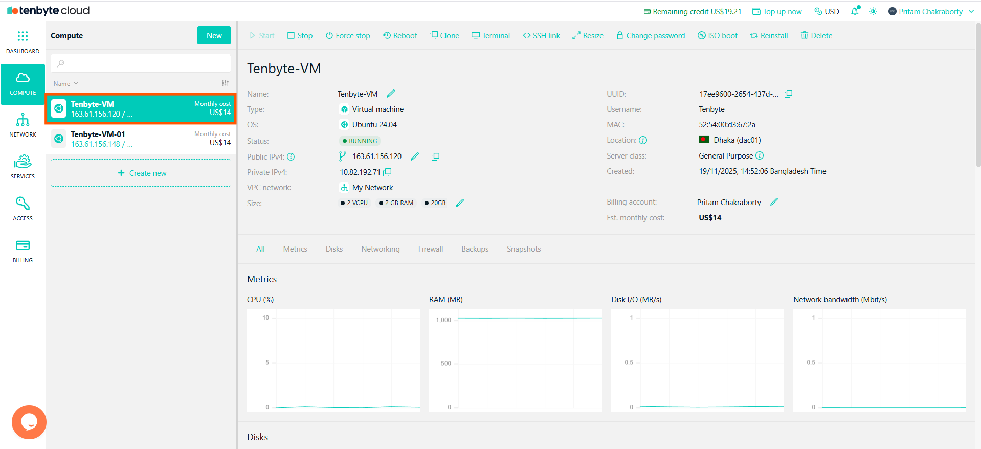 Tenbyte Cloud Block Storage - Product Documentation & Developer Hub