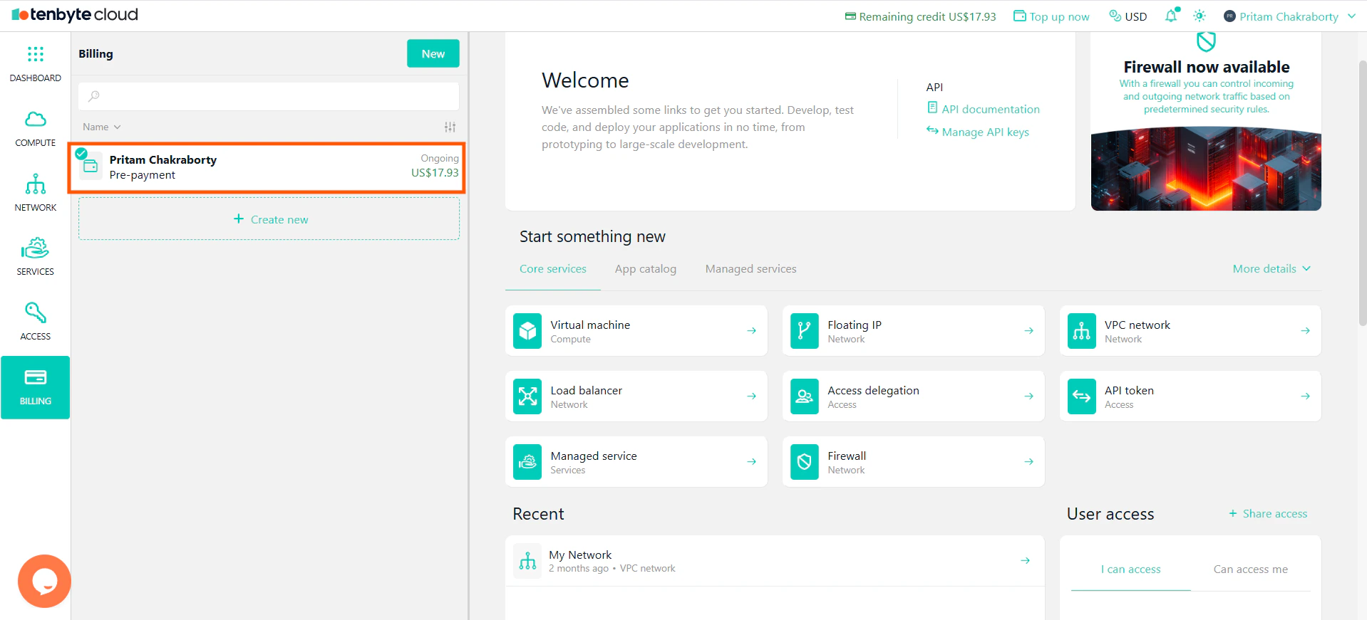 Select Billing Account