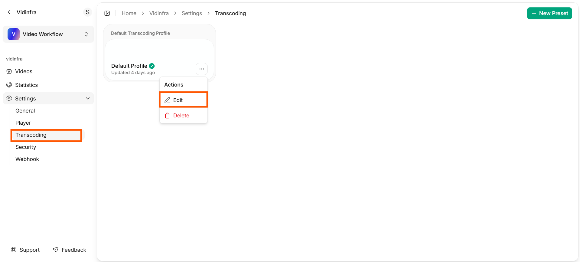 Transcoding Configuration