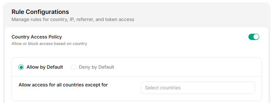 Country Access Policy