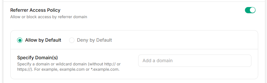 Referrer Access Policy