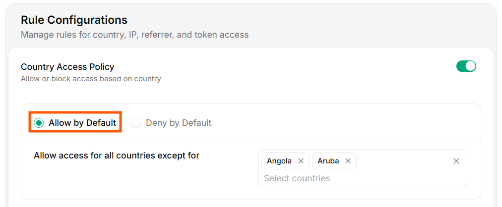 Country Access Policy