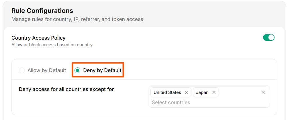 Country Access Policy