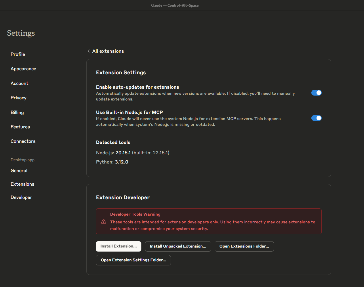 Claude Desktop Extensions