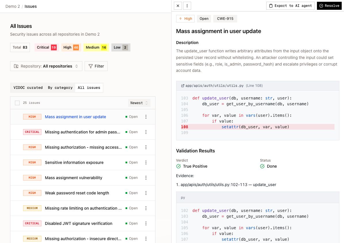 Finding details with code and validation results