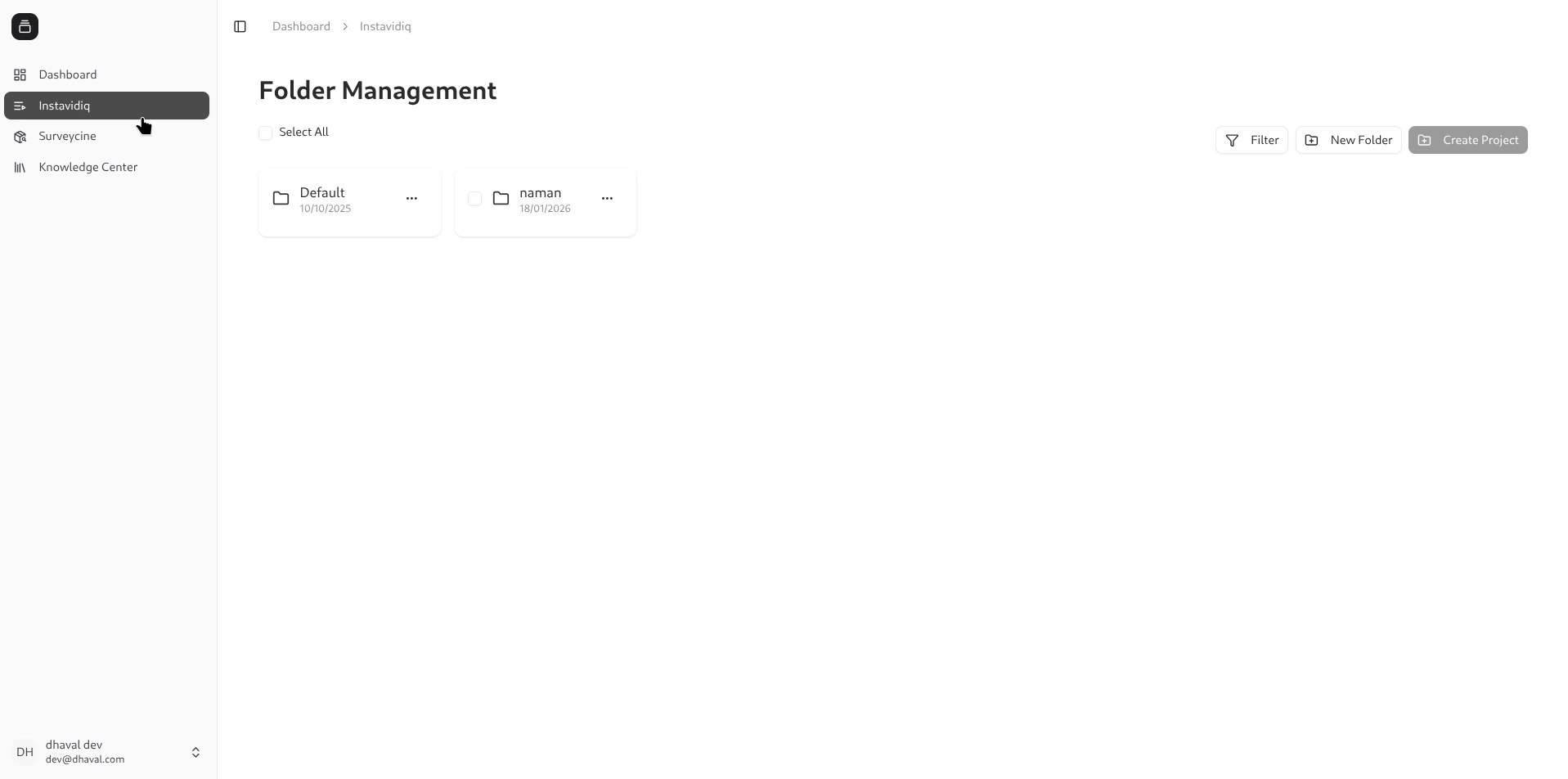 Instavidiq folder hub