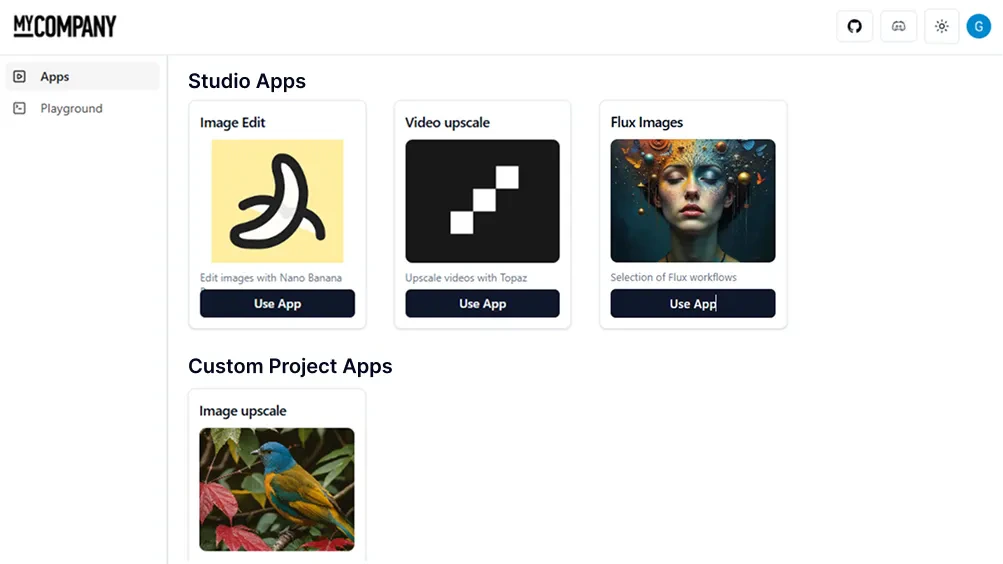 ViewComfy app hub
