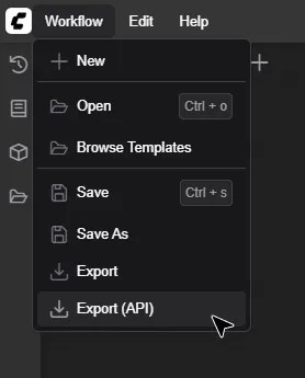 Export the workflow_api.json