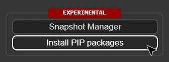Install python dependencies