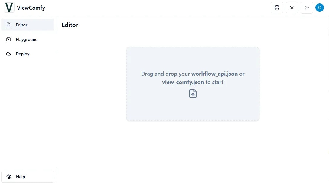 ViewComfy app editor
