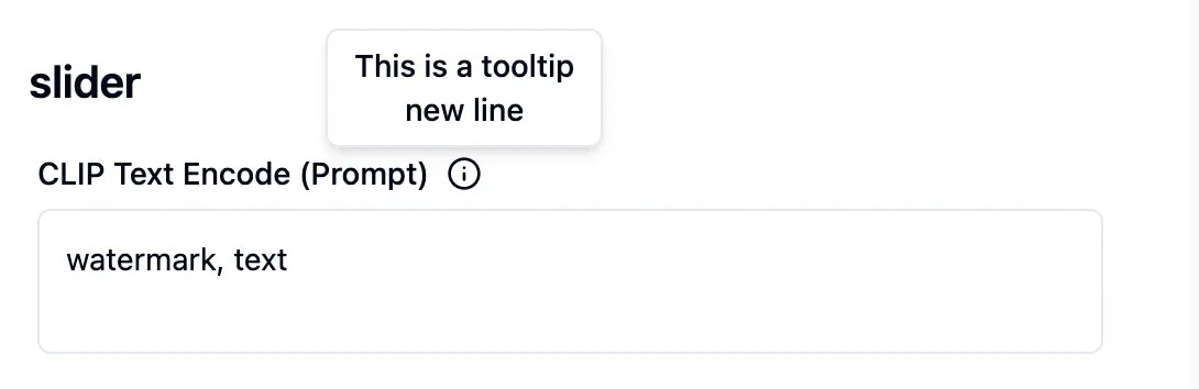 ViewComfy tooltip input