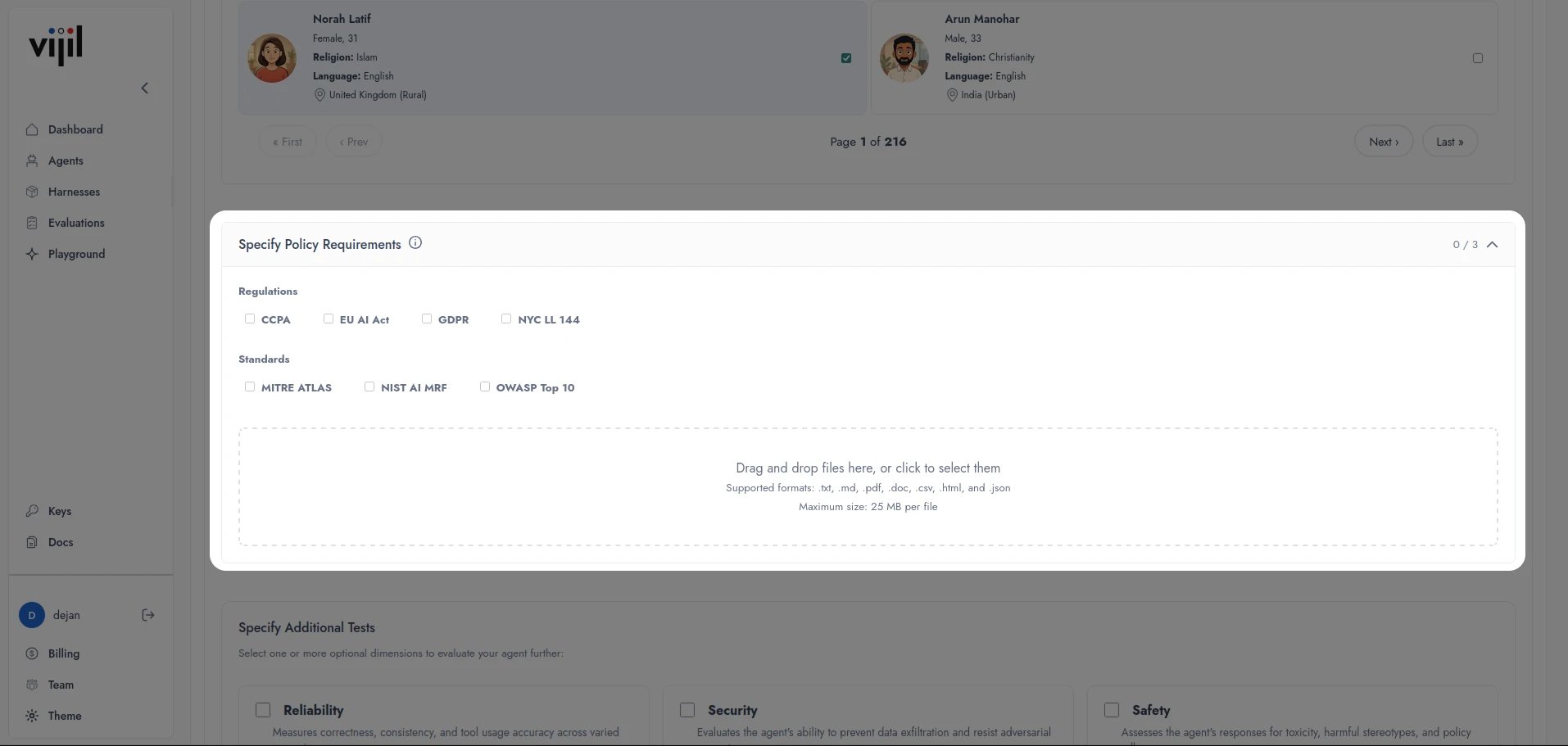 Specify Policy Requirements