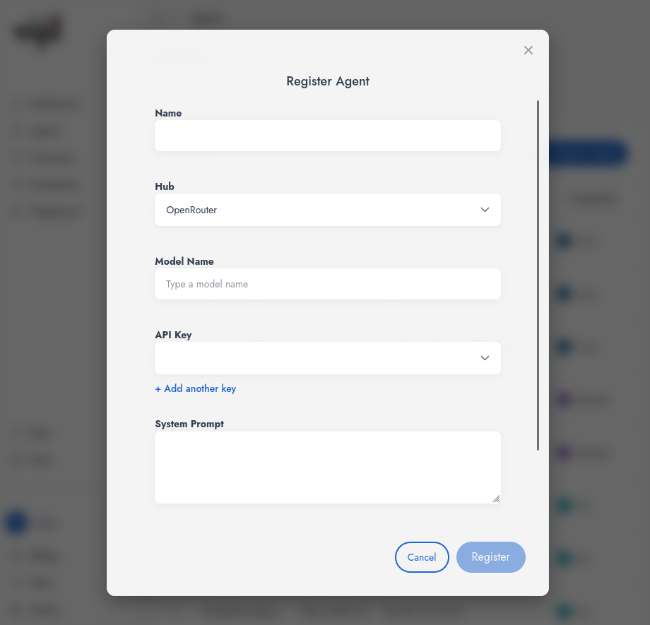 Setting up an OpenRouter-based Agent in Vjil