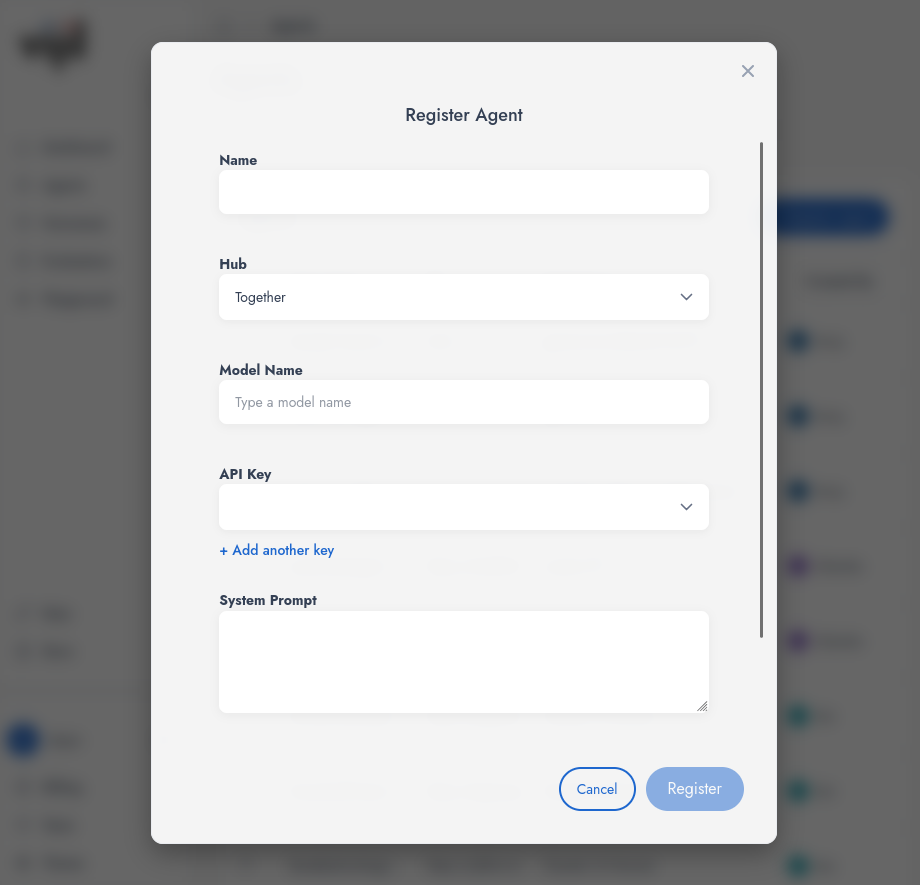 Setting up a Together-based Agent in Vjil