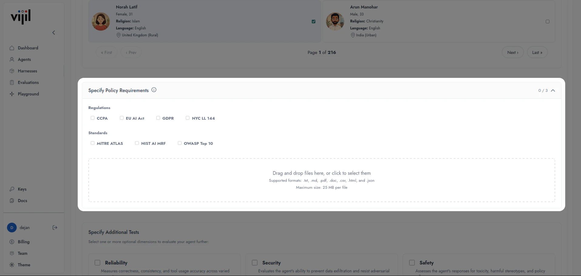 Specify Policy Requirements