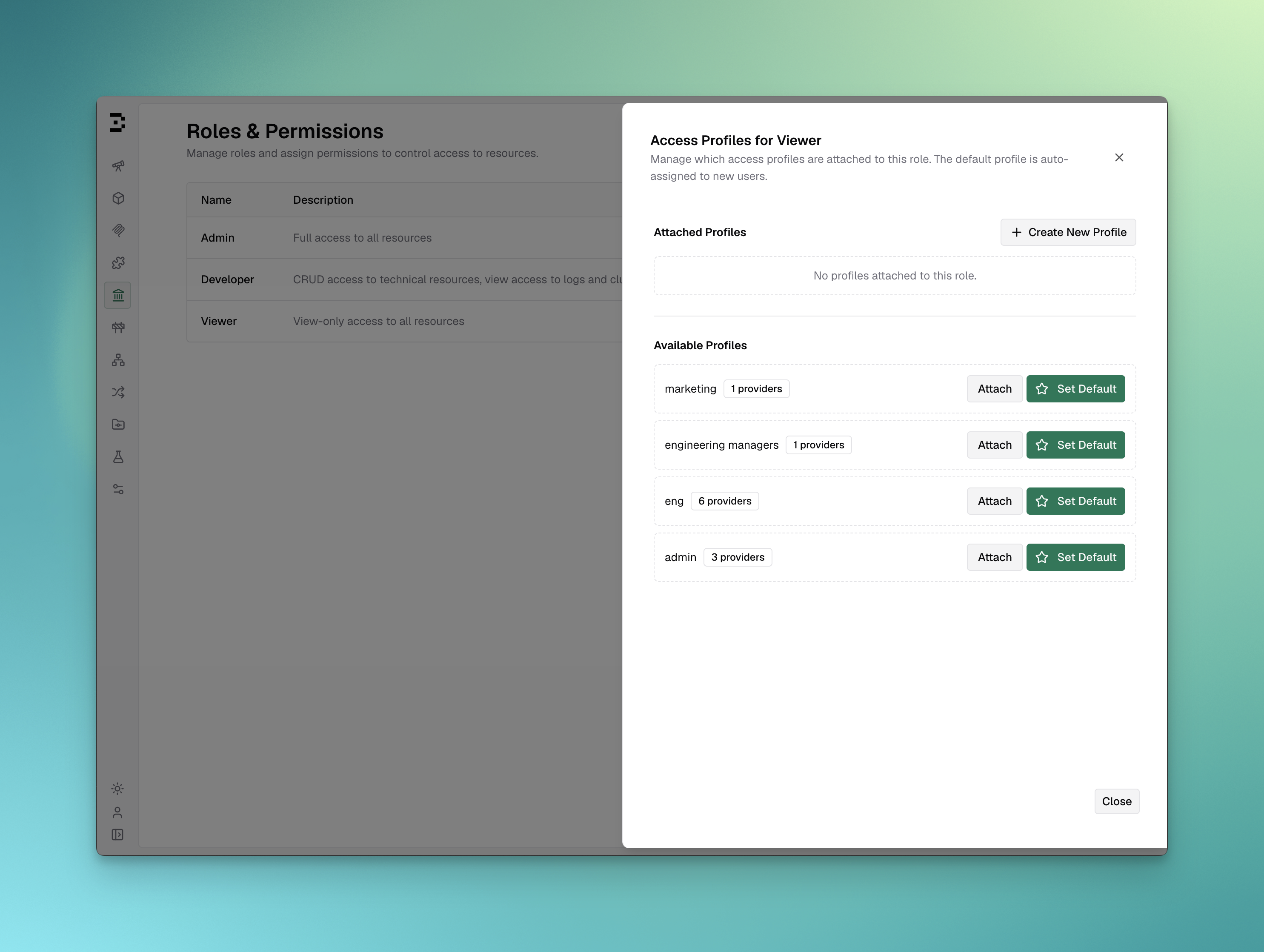 Access Profiles RBAC level attachment