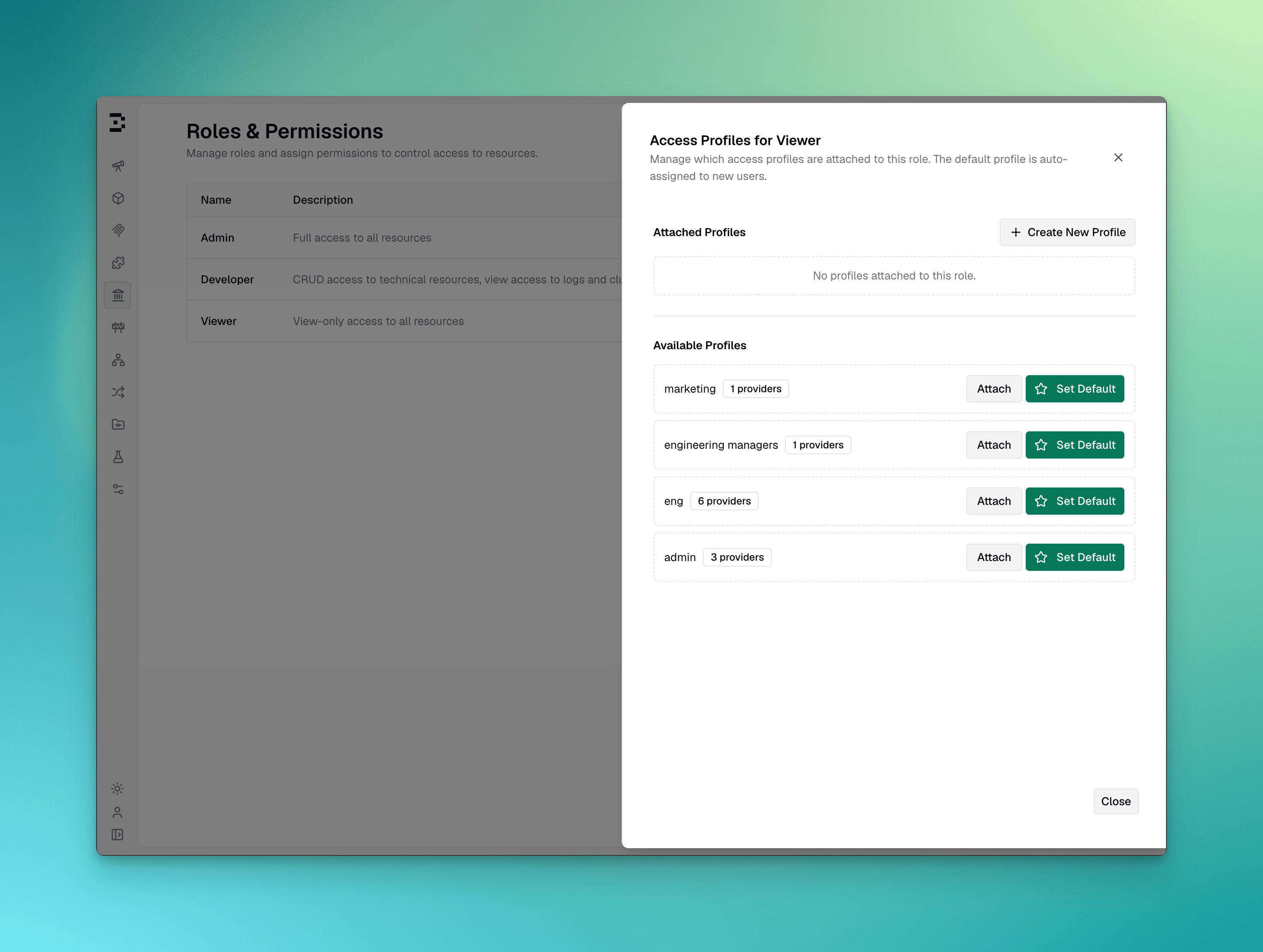 Access Profiles RBAC level attachment