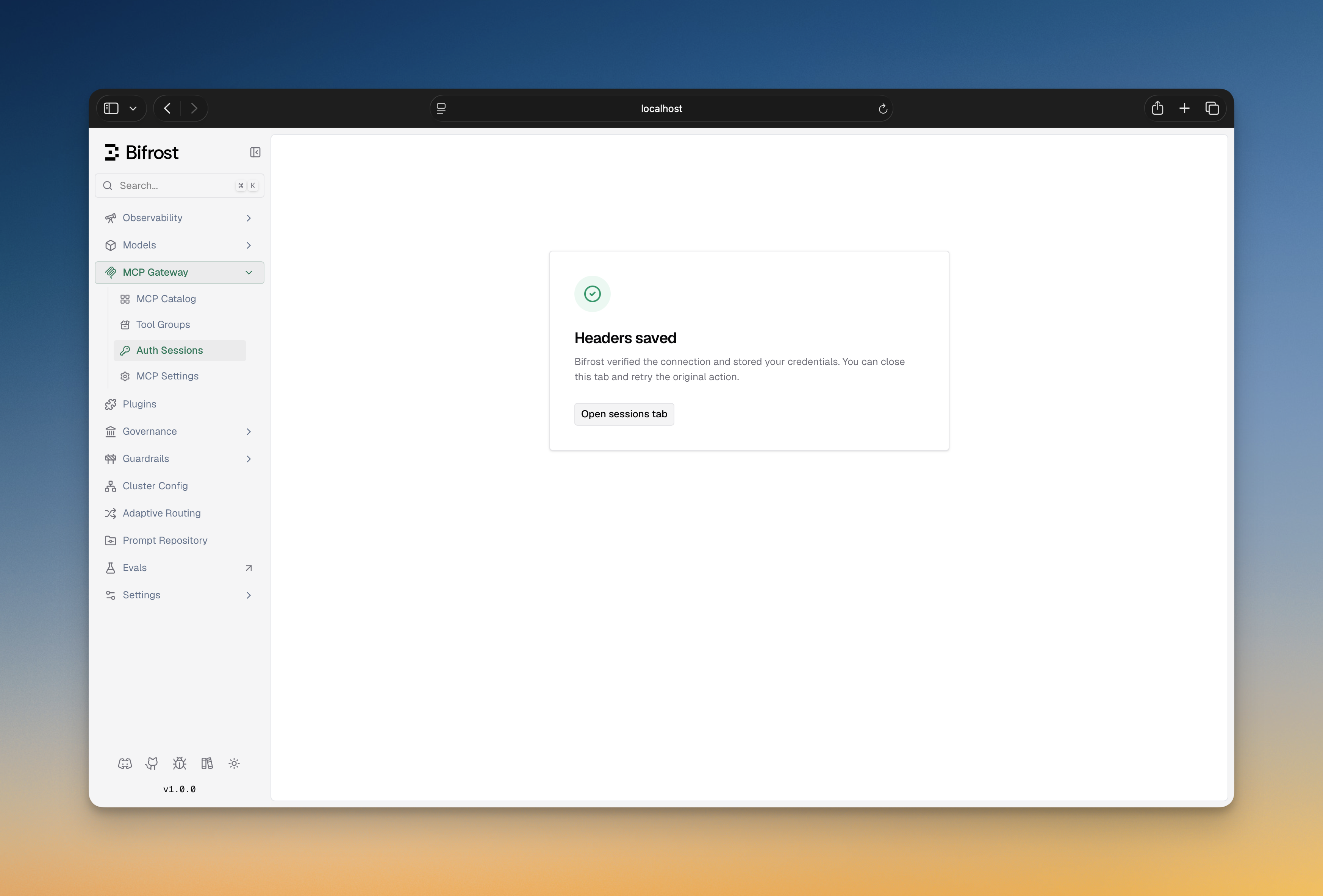 Per-user headers submission success state with a Headers saved confirmation message