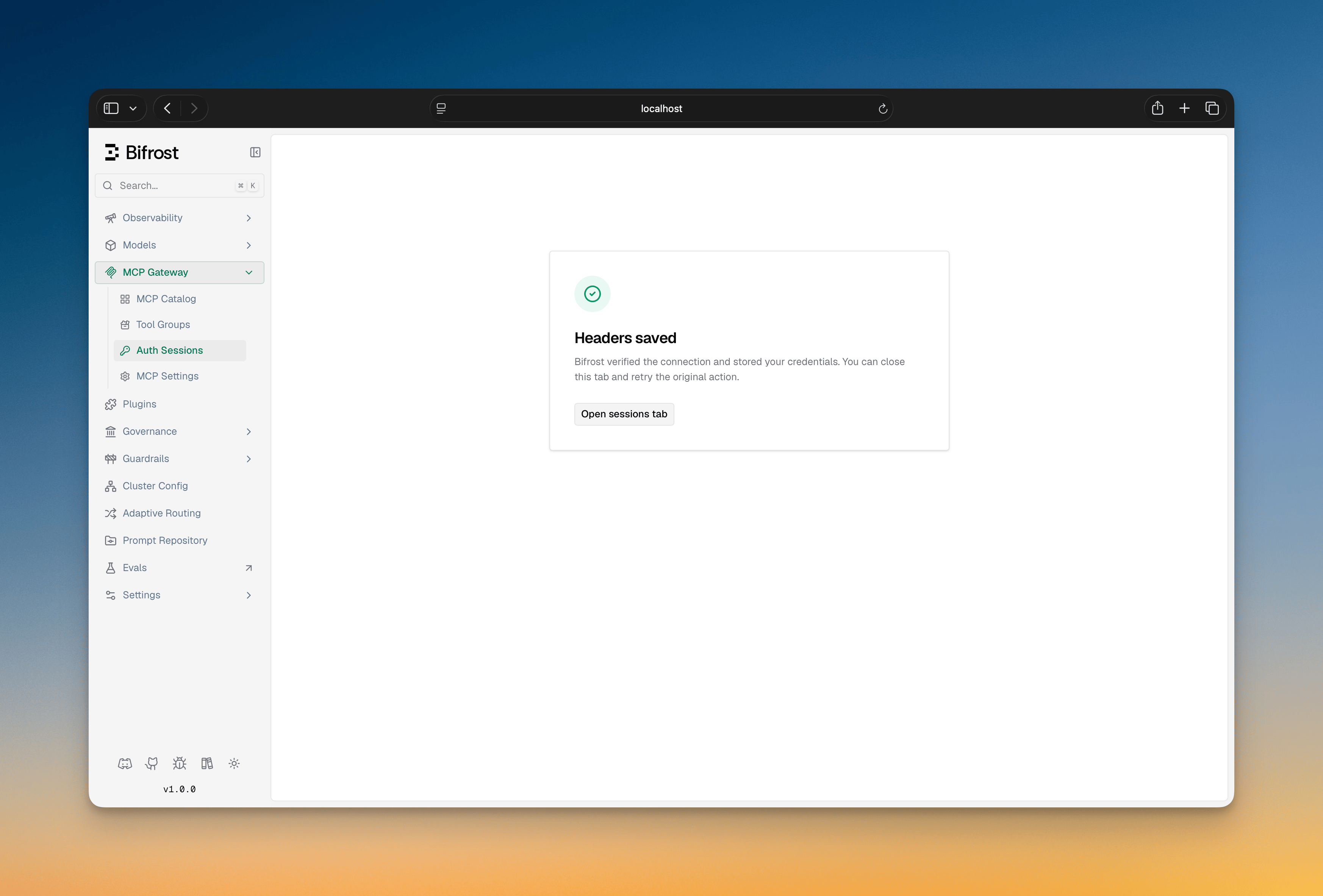 Per-user headers submission success state with a Headers saved confirmation message