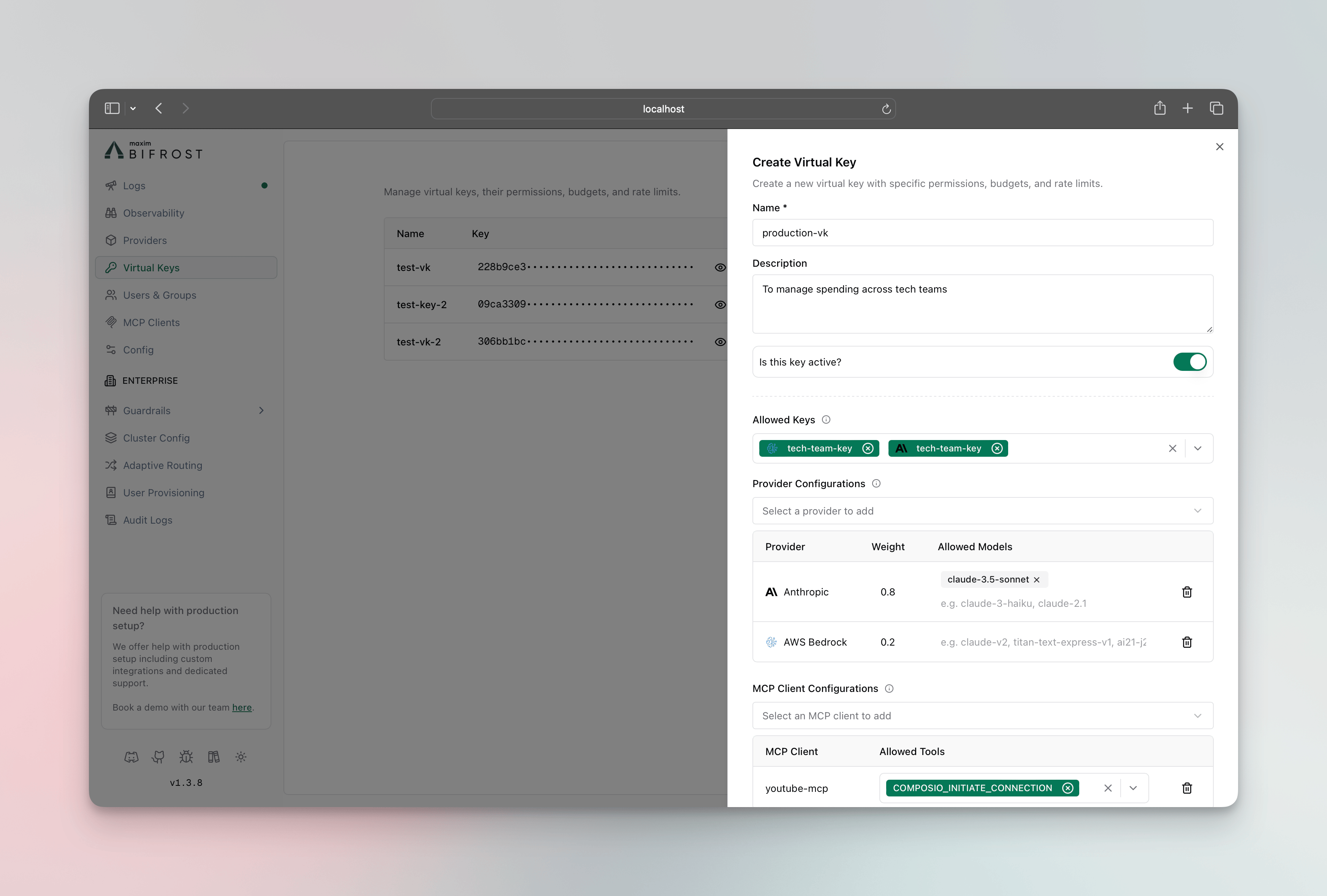 Virtual Key Creation